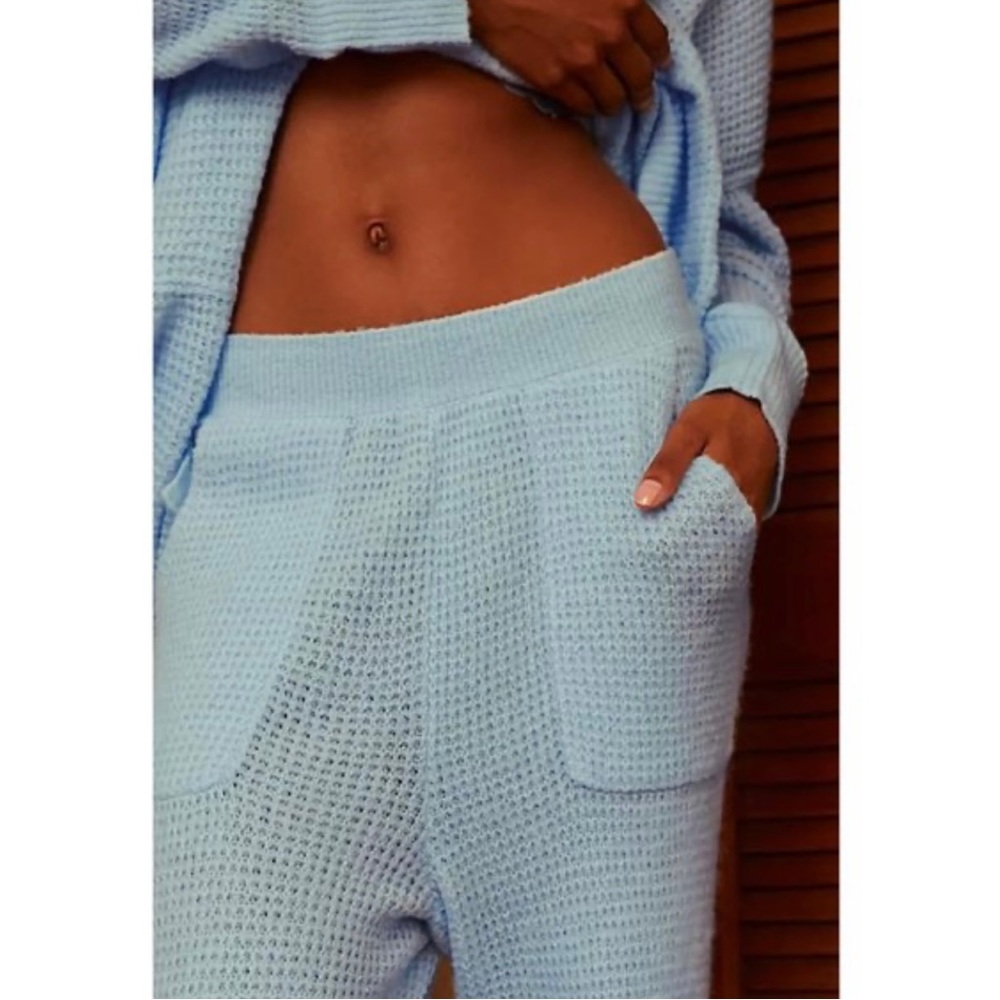 Free People! Blue C.O.Z.Y Pants NWT! - Picture 3 of 7